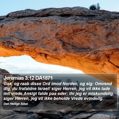 Jeremias 3:12 DA1871 Bible Verse Image