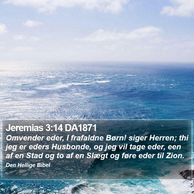 Jeremias 3:14 DA1871 Bible Verse Image