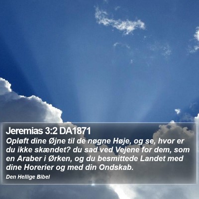 Jeremias 3:2 DA1871 Bible Verse Image
