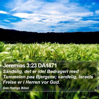 Jeremias 3:23 DA1871 Bible Verse Image