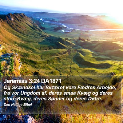 Jeremias 3:24 DA1871 Bible Verse Image