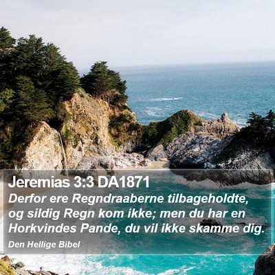 Jeremias 3:3 DA1871 Bible Verse Image