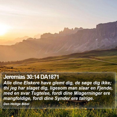 Jeremias 30:14 DA1871 Bible Verse Image