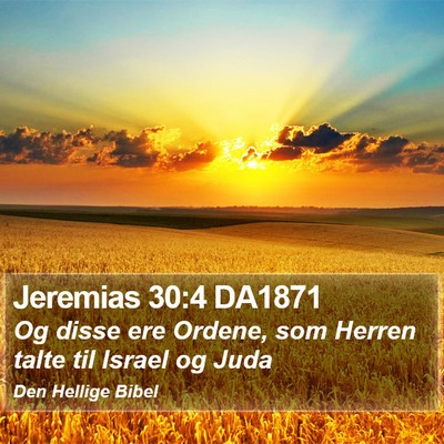 Jeremias 30:4 DA1871 Bible Verse Image