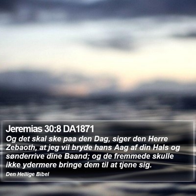Jeremias 30:8 DA1871 Bible Verse Image