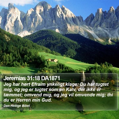Jeremias 31:18 DA1871 Bible Verse Image
