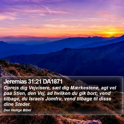Jeremias 31:21 DA1871 Bible Verse Image