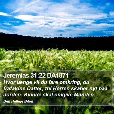 Jeremias 31:22 DA1871 Bible Verse Image