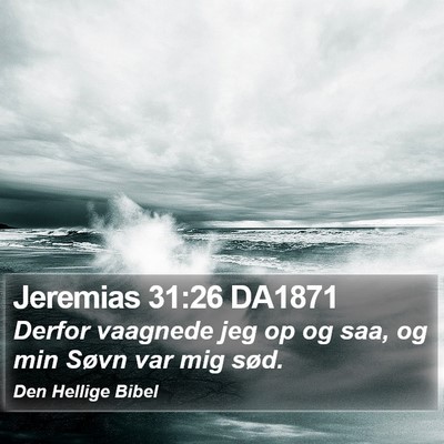 Jeremias 31:26 DA1871 Bible Verse Image