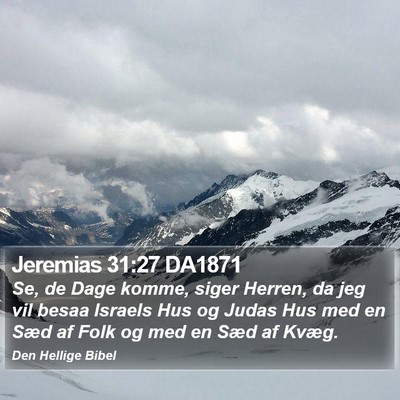 Jeremias 31:27 DA1871 Bible Verse Image