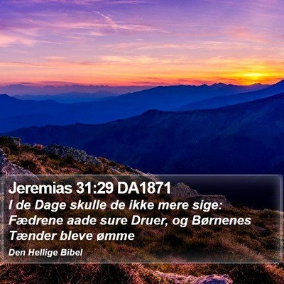 Jeremias 31:29 DA1871 Bible Verse Image