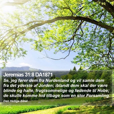 Jeremias 31:8 DA1871 Bible Verse Image