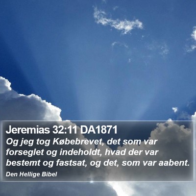 Jeremias 32:11 DA1871 Bible Verse Image