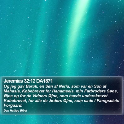 Jeremias 32:12 DA1871 Bible Verse Image