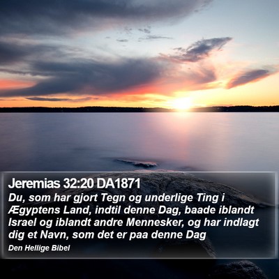 Jeremias 32:20 DA1871 Bible Verse Image