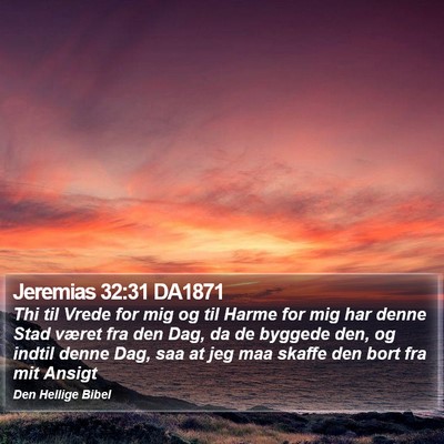 Jeremias 32:31 DA1871 Bible Verse Image