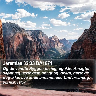 Jeremias 32:33 DA1871 Bible Verse Image