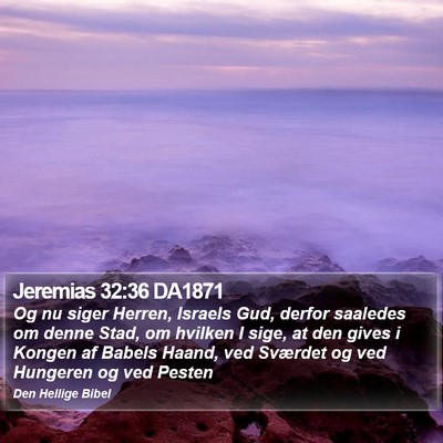Jeremias 32:36 DA1871 Bible Verse Image