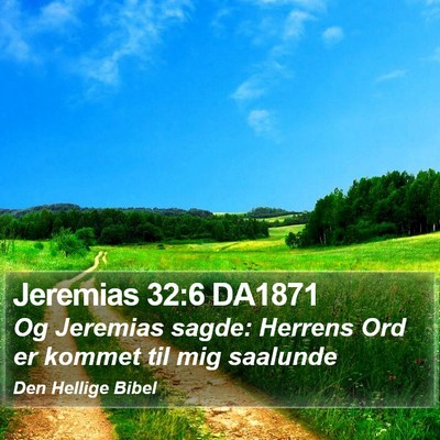 Jeremias 32:6 DA1871 Bible Verse Image