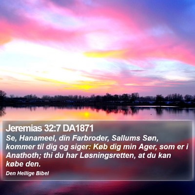 Jeremias 32:7 DA1871 Bible Verse Image