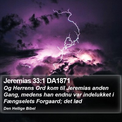 Jeremias 33:1 DA1871 Bible Verse Image