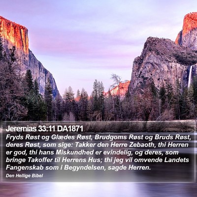 Jeremias 33:11 DA1871 Bible Verse Image