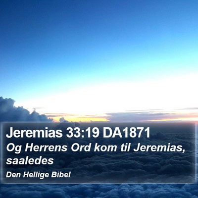 Jeremias 33:19 DA1871 Bible Verse Image