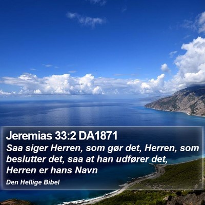 Jeremias 33:2 DA1871 Bible Verse Image