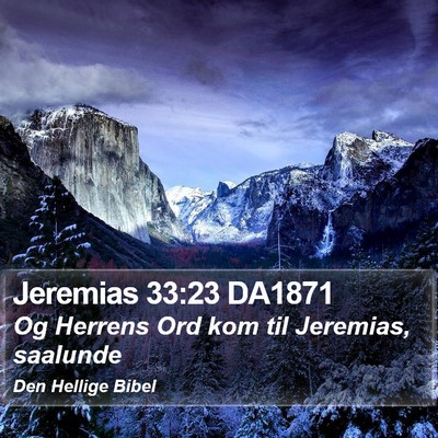 Jeremias 33:23 DA1871 Bible Verse Image