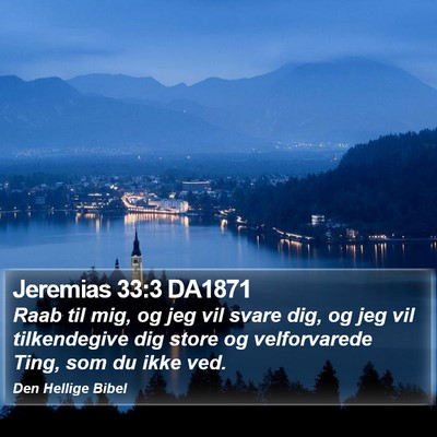 Jeremias 33:3 DA1871 Bible Verse Image
