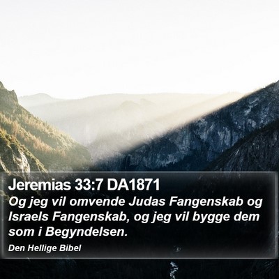 Jeremias 33:7 DA1871 Bible Verse Image