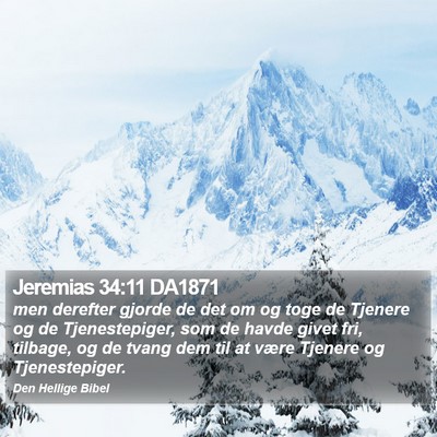 Jeremias 34:11 DA1871 Bible Verse Image