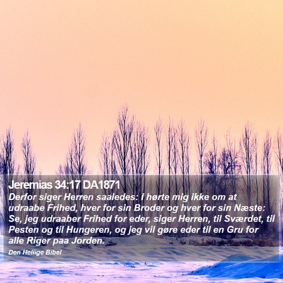 Jeremias 34:17 DA1871 Bible Verse Image