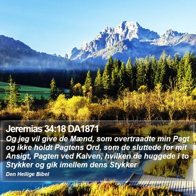 Jeremias 34:18 DA1871 Bible Verse Image
