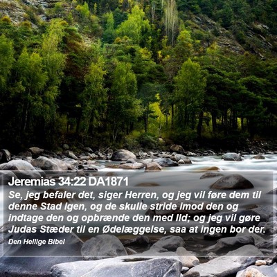 Jeremias 34:22 DA1871 Bible Verse Image