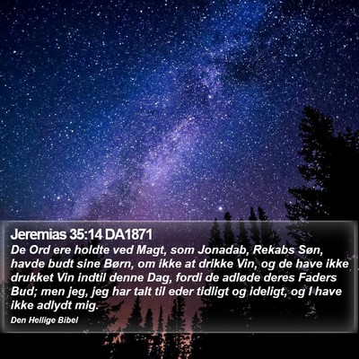 Jeremias 35:14 DA1871 Bible Verse Image