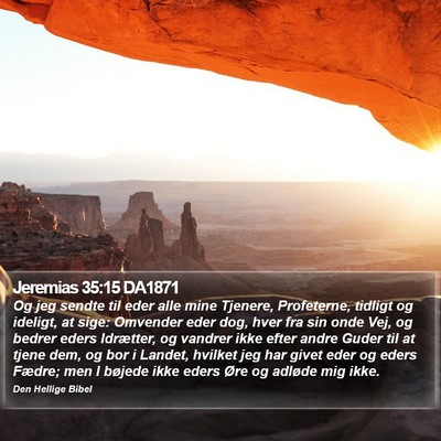 Jeremias 35:15 DA1871 Bible Verse Image