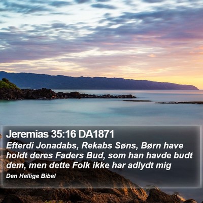 Jeremias 35:16 DA1871 Bible Verse Image