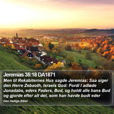 Jeremias 35:18 DA1871 Bible Verse Image