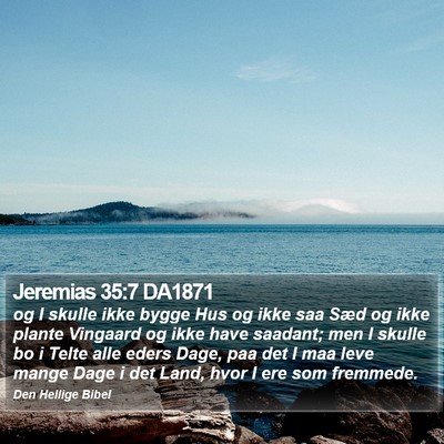Jeremias 35:7 DA1871 Bible Verse Image