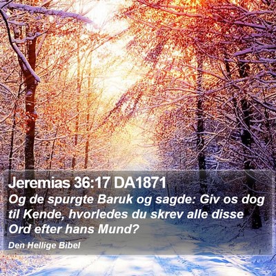 Jeremias 36:17 DA1871 Bible Verse Image