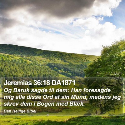 Jeremias 36:18 DA1871 Bible Verse Image
