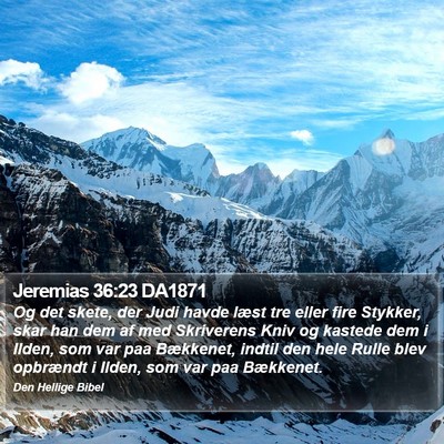 Jeremias 36:23 DA1871 Bible Verse Image