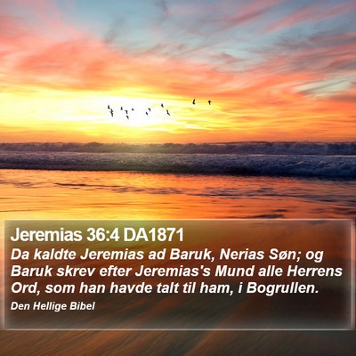 Jeremias 36:4 DA1871 Bible Verse Image