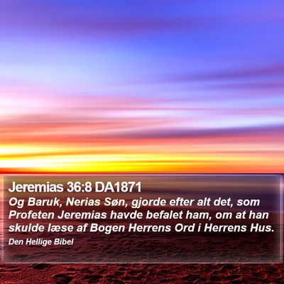 Jeremias 36:8 DA1871 Bible Verse Image