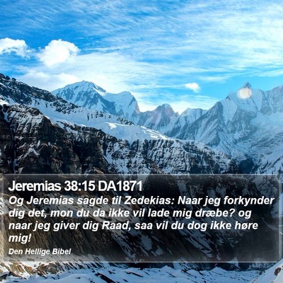 Jeremias 38:15 DA1871 Bible Verse Image