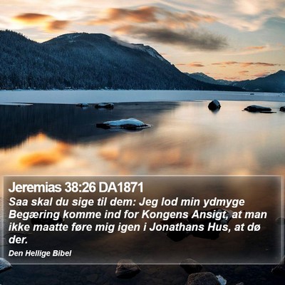 Jeremias 38:26 DA1871 Bible Verse Image