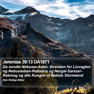 Jeremias 39:13 DA1871 Bible Verse Image