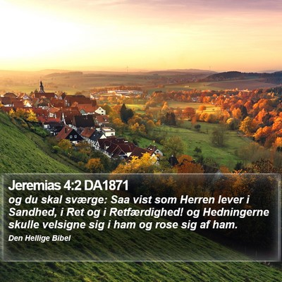 Jeremias 4:2 DA1871 Bible Verse Image