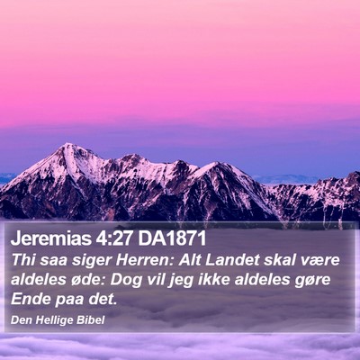 Jeremias 4:27 DA1871 Bible Verse Image